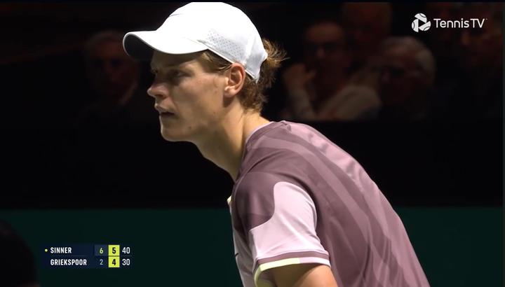 ATP总决赛力克澳网，辛纳惊艳四座